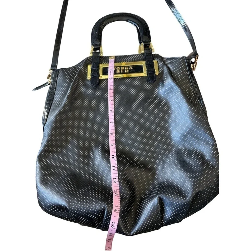 TOSCA BLU Italian Leather Black Shoulder Bag Purse